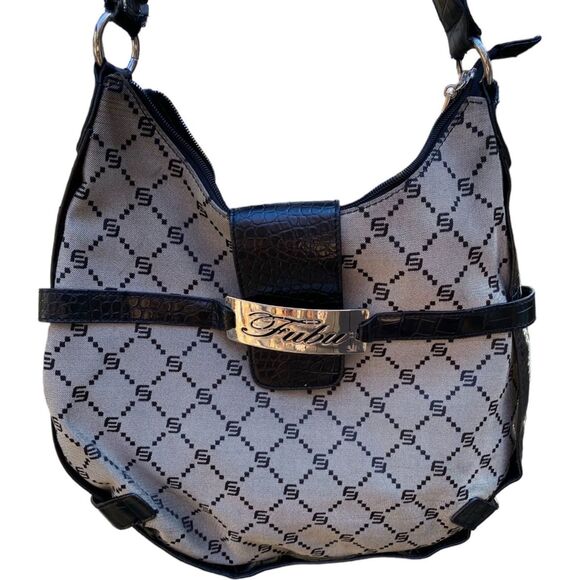 Vtg FUBU  y2k Lightweight Bag Black/Gray - Picture 3 of 7